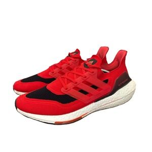 Adidas Ultraboost Parley Men's 13 Red Black Boost Running Shoes Sneakers FY0387
